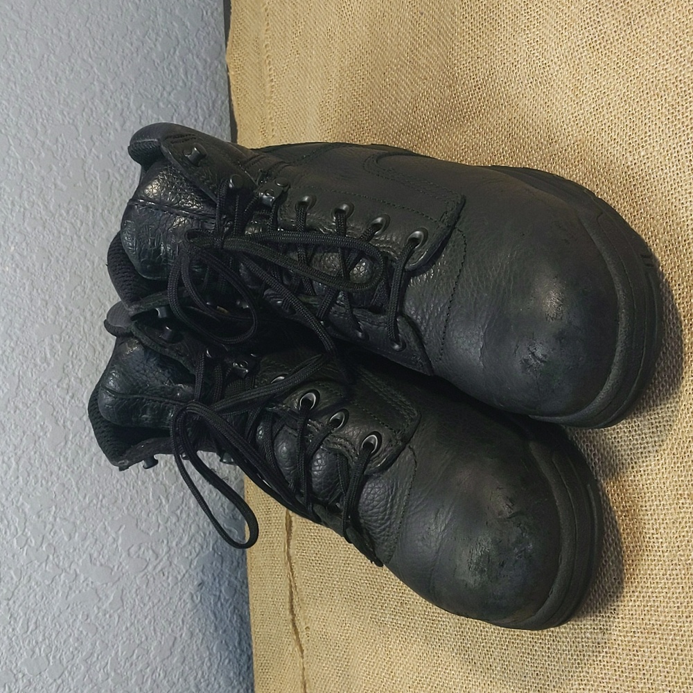 Timberland PRO Men's Titan 6in Alloy Toe Boots Sz 9, Black, Good Condition